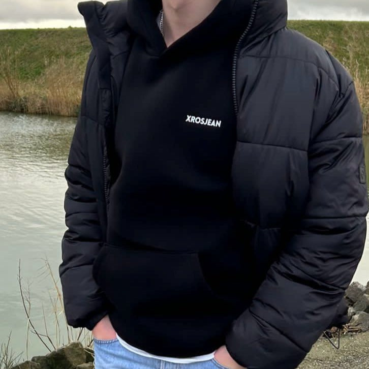 Black Xrosjean "hearts" Hoodie - Xrosjean