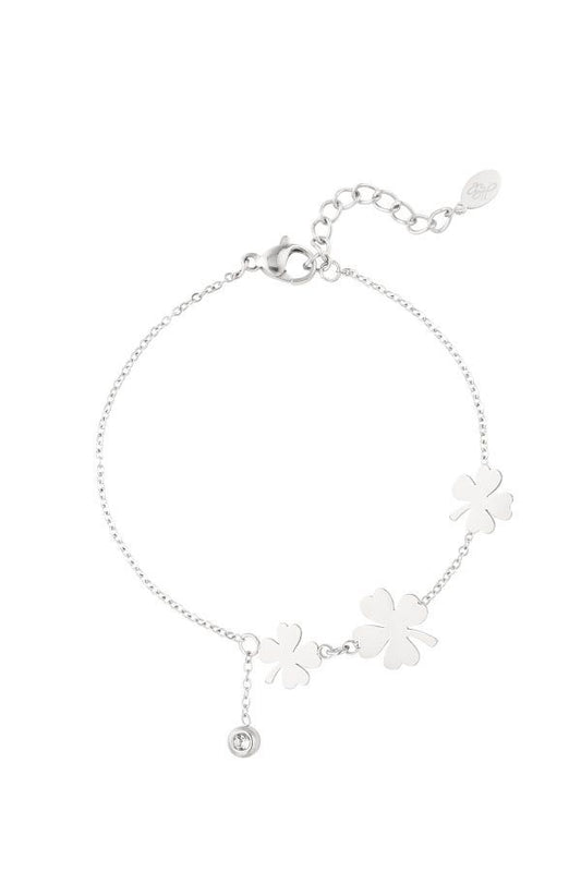 Bracelet with 3 clovers stainless steel women - Gold & Silver