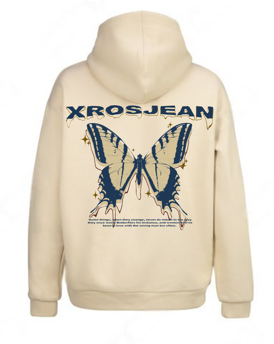 Beige Xrosjean “Butterfly” Hoodie - Xrosjean