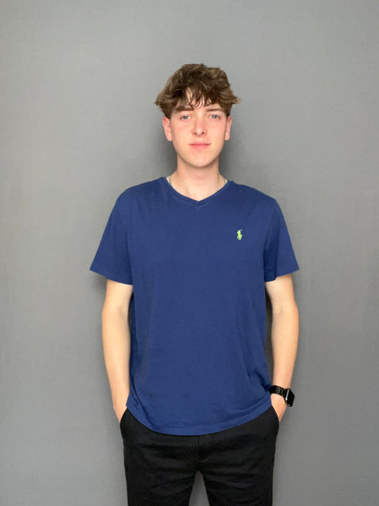 Blue Ralph Lauren V-Neck T-Shirt