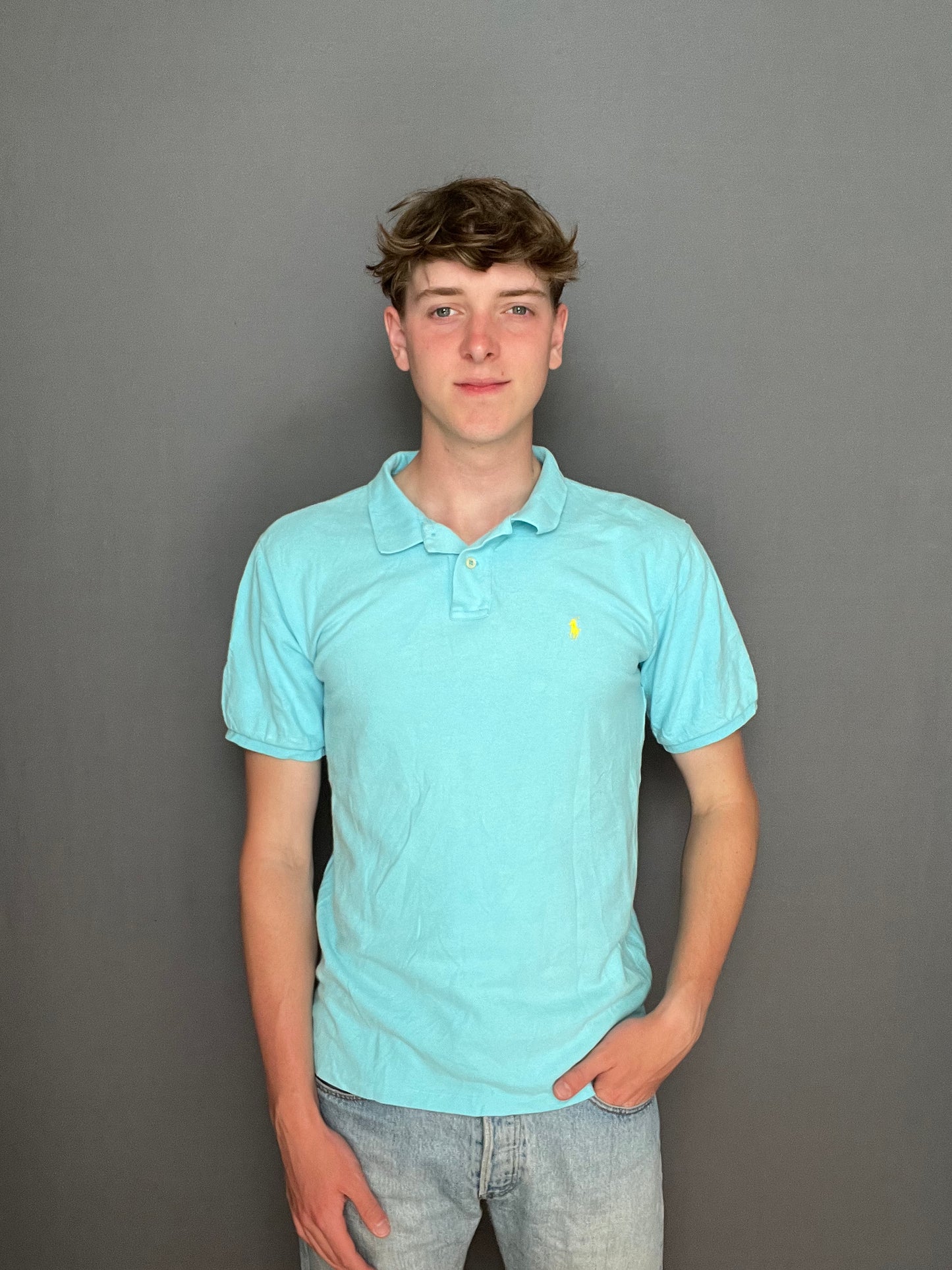 Lichtblauwe Ralph Lauren polo