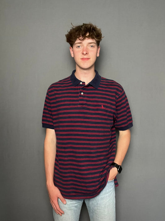 Red striped Ralph Lauren polo