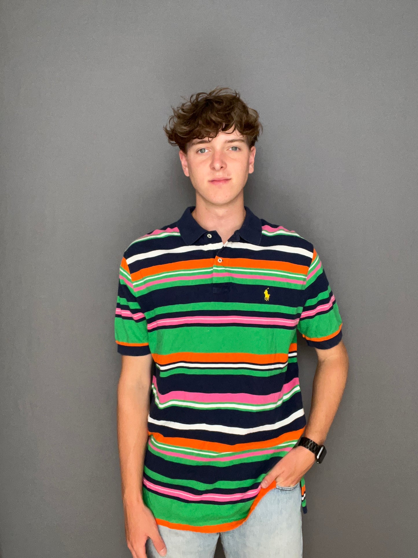 Multicolor striped Ralph Lauren polo