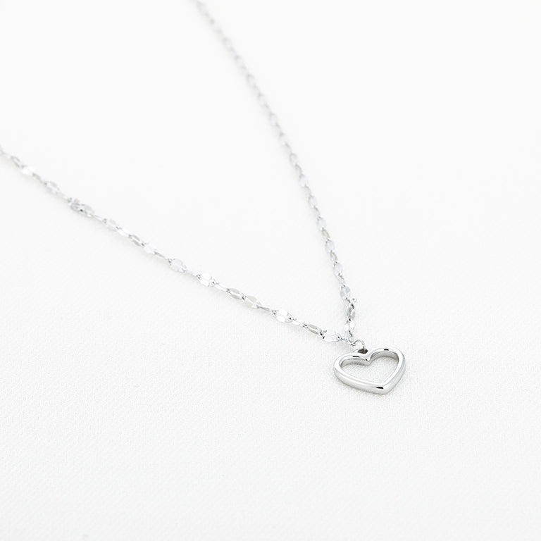 Dames open hart ketting van roestvrij staal - Zilver & Goud