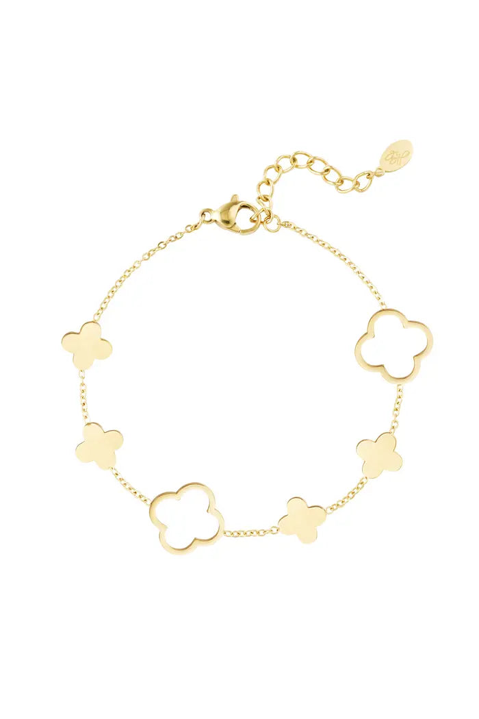 Bracelet clovers - gold