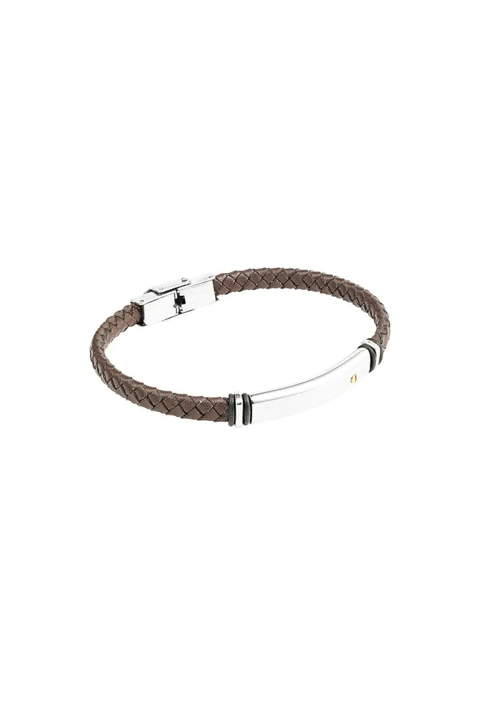 Men's bracelet braided - silver - Xrosjean