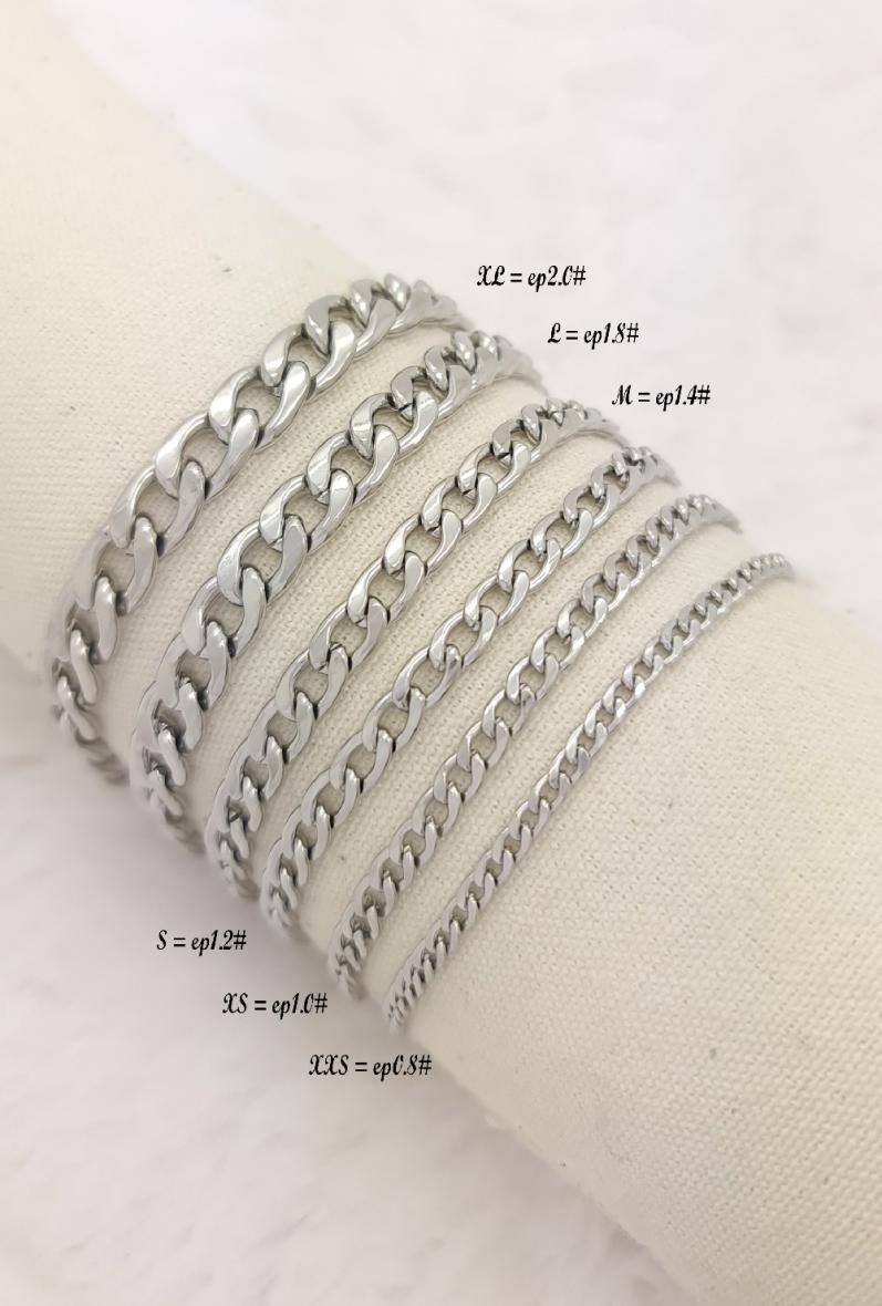 Herenarmband van roestvrij staal - Zilver