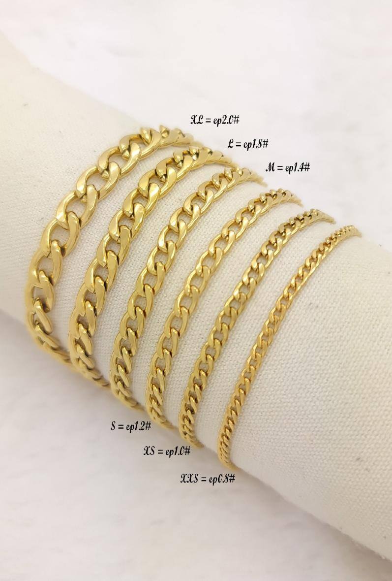 Herenarmband van roestvrij staal - Goud