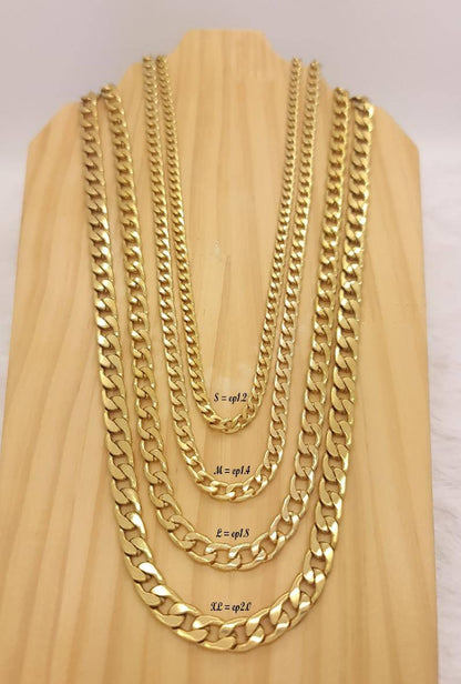 Stainless steel chain necklace men - Silver & Gold