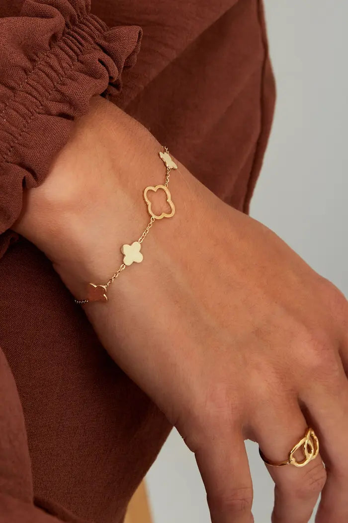 Bracelet clovers - gold