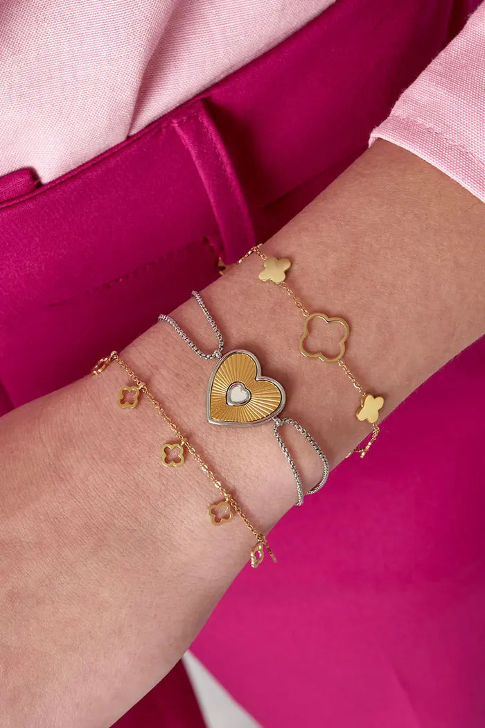 Bracelet clovers - gold